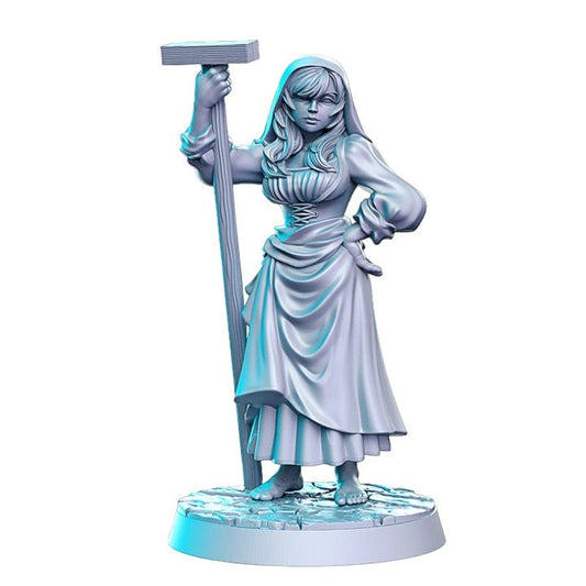 Agnes female dyer dnd figure print 3d resin 12k 32mm miniatures figures mini express delivery