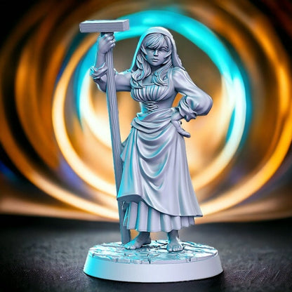 Agnes female dyer dnd figure print 3d resin 12k 32mm miniatures figures mini express delivery