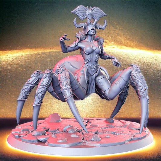 Arakhnati spider demon monster for dnd figure print 3d resin 12k 32mm miniatures figures mini