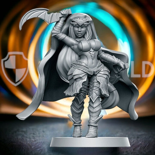 Assassin girl for dnd figure print 3d resin 12k 32mm miniatures figures mini