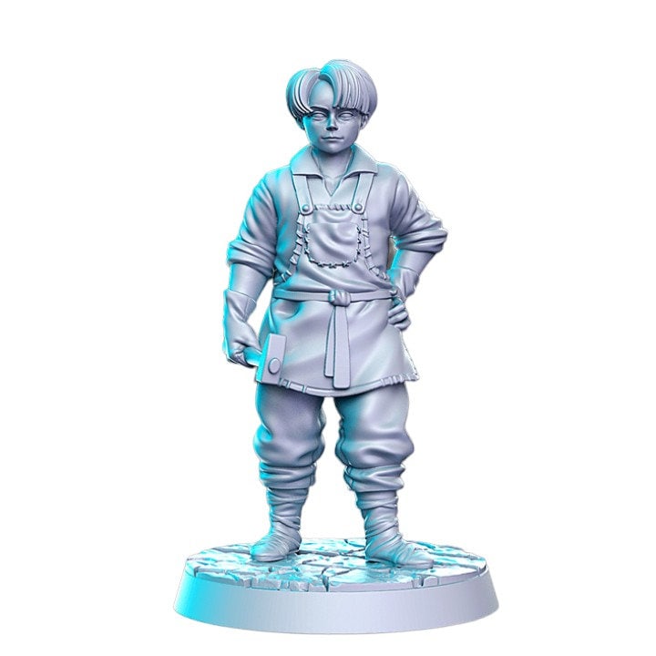 Dan Smith apprentice boy for dnd figure print 3d resin 12k 32mm miniatures figures mini