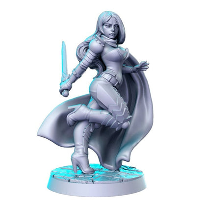 Deliat sword assassin girl for dnd figure print 3d resin 12k 32mm miniatures figures mini