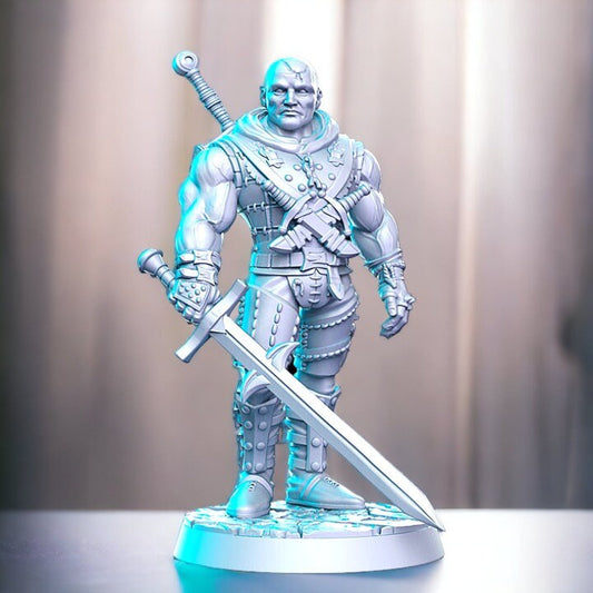 Kharen trooper swordsman assassin mutant for dnd figure print 3d resin 12k 32mm miniatures figures mini