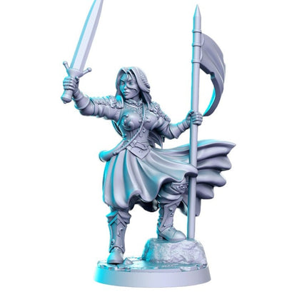 Aegwynne battlemaiden victoria warrior girl for dnd figure print 3d resin 12k 32mm miniatures figures mini