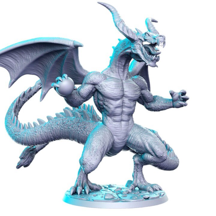 Baharan dragon lord evil boos monster for dnd figure print 3d resin 12k 32mm miniatures figures mini