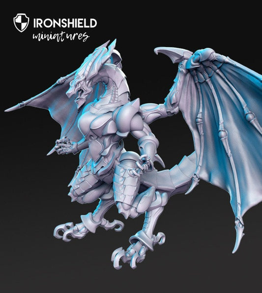 Roidranyl mechanical dragon detailed mini for dnd figure print 3d resin 12k 32mm miniatures Gift Idea | Dungeons and Dragons | Tabletop