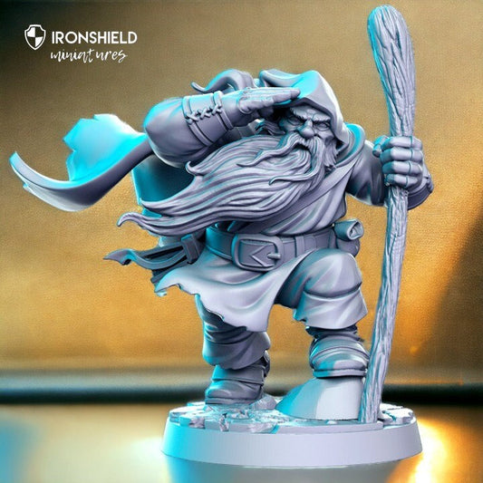 Gimmyr dwarven wanderer dwarf for dnd figure print 3d resin 12k 32mm miniatures figures mini