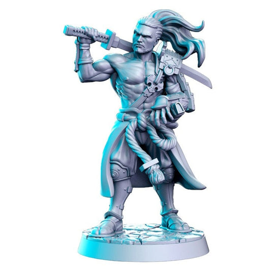 Heihashi wandering ronin samurai japan swordsmen katana for dnd figure print 3d resin 12k 32mm miniatures figures mini