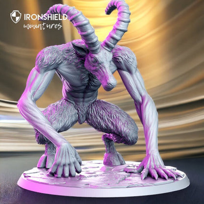 Metaphon goat of death human ram demon from beyond worlds for dnd figure print 3d resin 12k 32mm miniatures figures mini