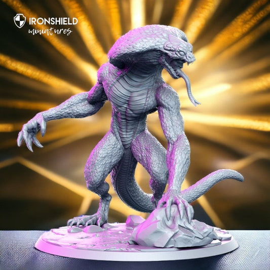 Slither mutant man lizard wild animal muscular killer raptor for dnd figure print 3d resin 12k 32mm miniatures figures mini