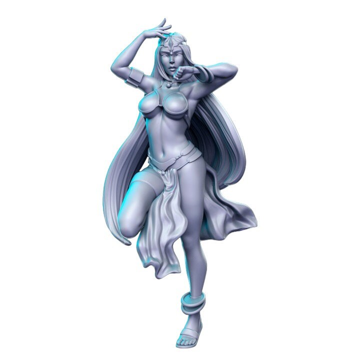 Twin sorceress elf princess oracle woman for dnd figure print 3d resin 12k 32mm miniatures figures mini