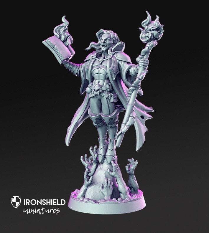 Vraduul Vampire lord of Death Magican stuff detailed mini for dnd figure print 3d 12k miniatures Gift Idea | Dungeons and Dragons | Tabletop