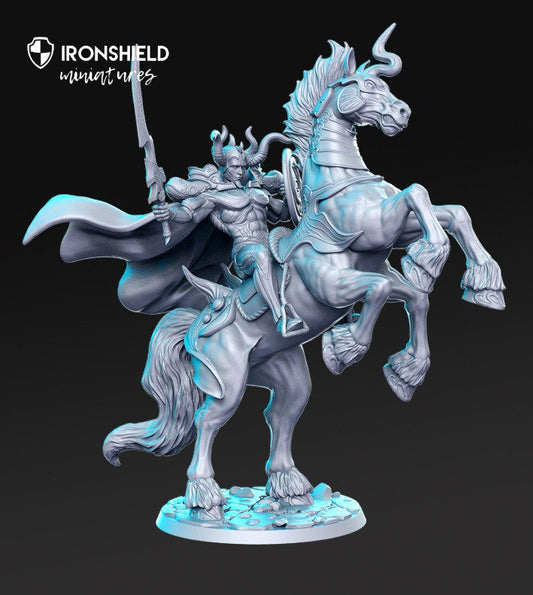 Wodan - Savage Knight on a horse mini for dnd figure print 3d 12k miniature 32mm miniatures Gift Idea | Dungeons and Dragons | Tabletop