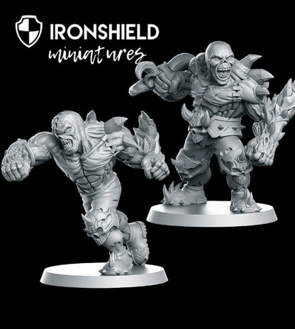 Eternals Flesh Golem Undead Warrior Fantasy Football détaillé mini pour figurine dnd impression 3D résine 12k 32mm miniatures figurines mins