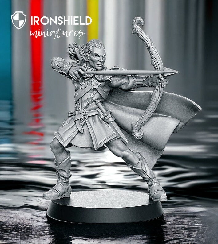 Feydhil - Elf Archer Armed Warrior mini for dnd figure print 3d 12k miniature miniatures Gift Idea | Dungeons and Dragons | Tabletop