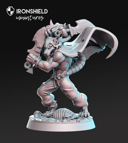 Garsnitch - Rat assassin Berserker Wild mini for dnd figure print 3d 12k miniature miniatures Gift Idea | Dungeons and Dragons | Tabletop