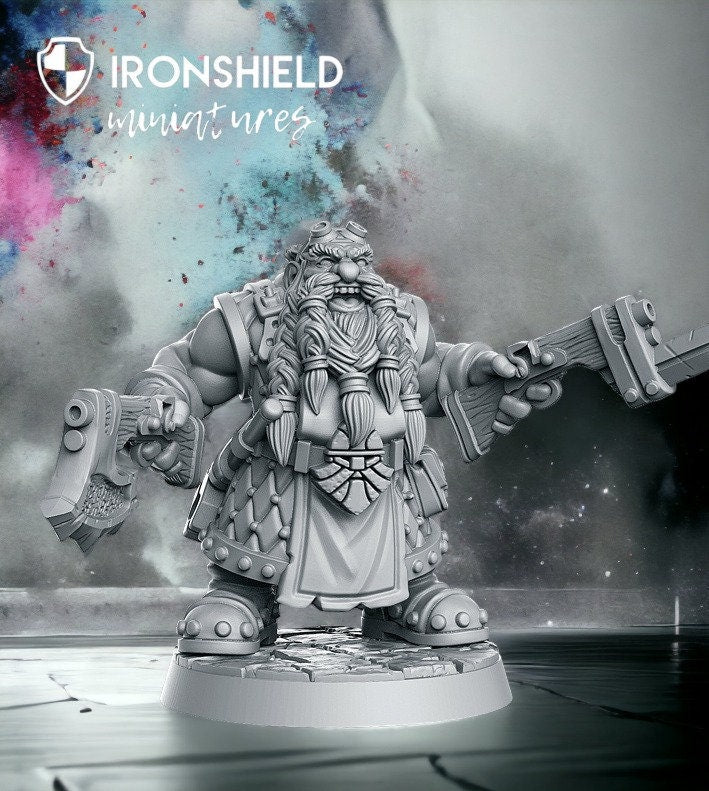 Grangir Thunderclap - Dwarf Gunner gnome mini for dnd figure print 3d 12k miniature miniatures Gift Idea | Dungeons and Dragons | Tabletop