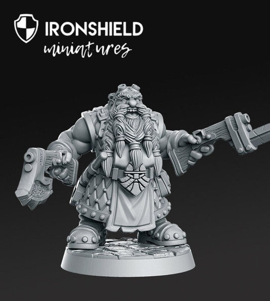 Grangir Thunderclap - Dwarf Gunner gnome mini for dnd figure print 3d 12k miniature miniatures Gift Idea | Dungeons and Dragons | Tabletop