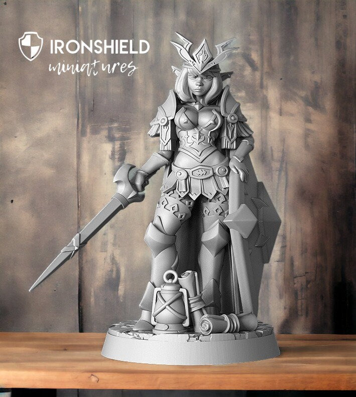 Iletia- Elven Warrior Princess Warrior mini for dnd figure print 3d 12k miniature miniatures Gift Idea | Dungeons and Dragons | Tabletop