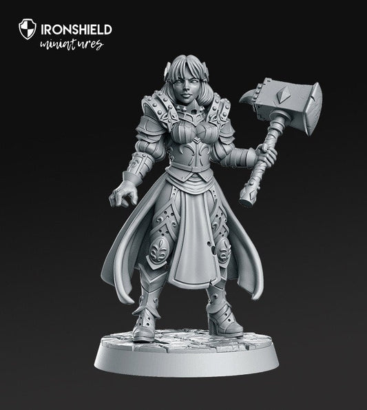 Maryka - Female Paladin Warrior mini for dnd figure print 3d 12k miniature miniatures Gift Idea | Dungeons and Dragons | Tabletop