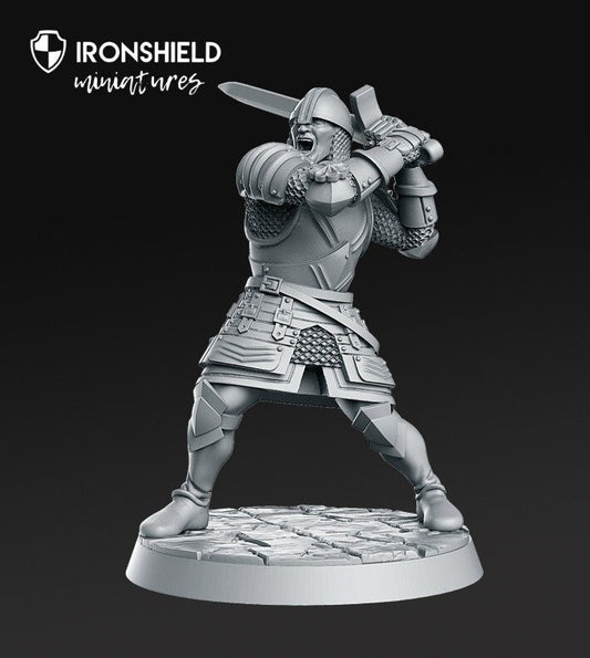 Rodrick - Male Swordsman Soldier knight mini for dnd figure print 3d 12k miniature miniatures Gift Idea | Dungeons and Dragons | Tabletop