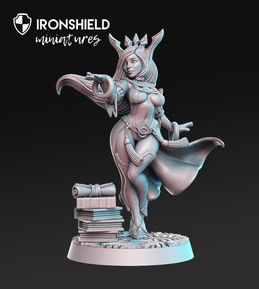 Sapphire - Female Wizard Mage Lady Girl mini for dnd figure print 3d 12k miniature miniatures Gift Idea | Dungeons and Dragons | Tabletop