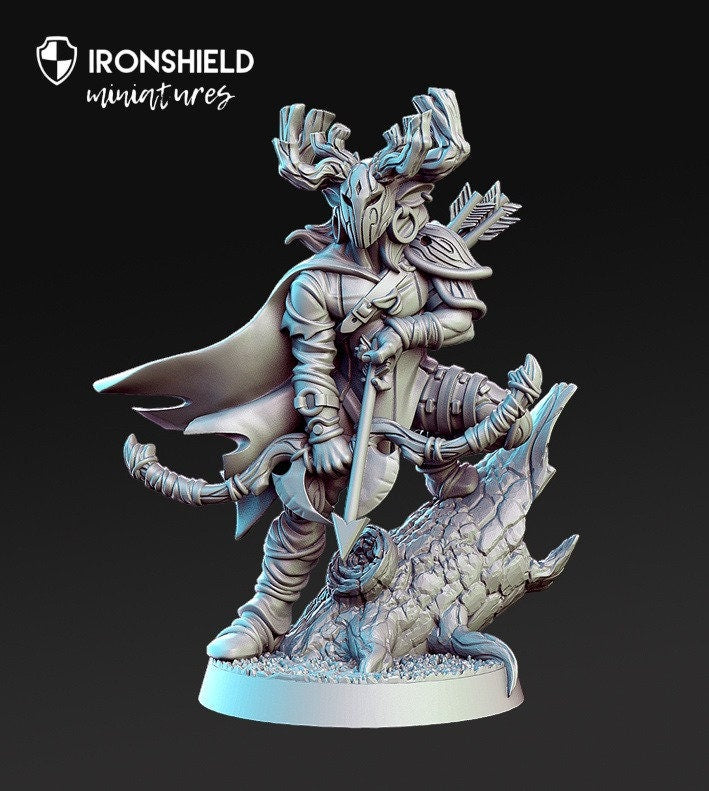 Sureflight - Elf Archer Forest Masked Hero mini for dnd figure print 3d 12k miniature miniatures Gift Idea | Dungeons and Dragons | Tabletop