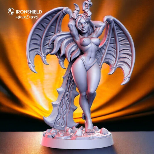 Akisha dragon woman NSFW detailed minis for dnd figure print 3d resin 12k 32mm miniatures figures mini