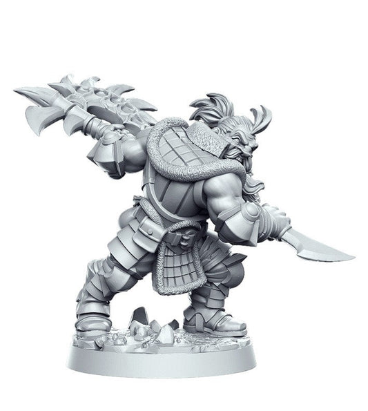 Gandharr berserker dagger warrior barbarian detailed mini for dnd figure print 3d resin 12k 32mm miniatures figures mins