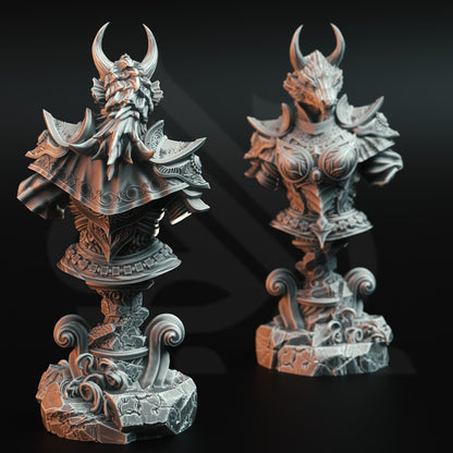 BUST Tharvaya - 120mm tall - Ascended Dragon Warlock figure print 3d 12k miniature Gift Idea | Dungeons and Dragons | Tabletop | DM Stash