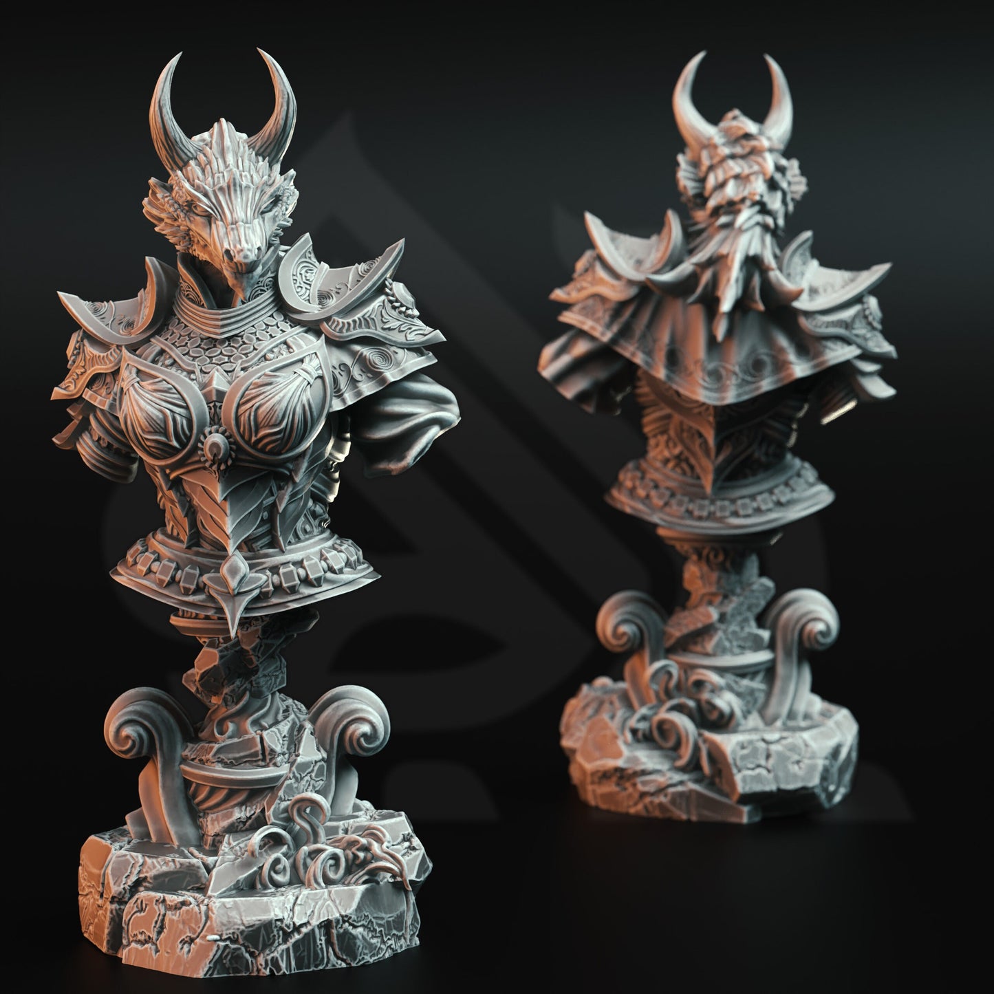 BUST Tharvaya - 120mm tall - Ascended Dragon Warlock figure print 3d 12k miniature Gift Idea | Dungeons and Dragons | Tabletop | DM Stash