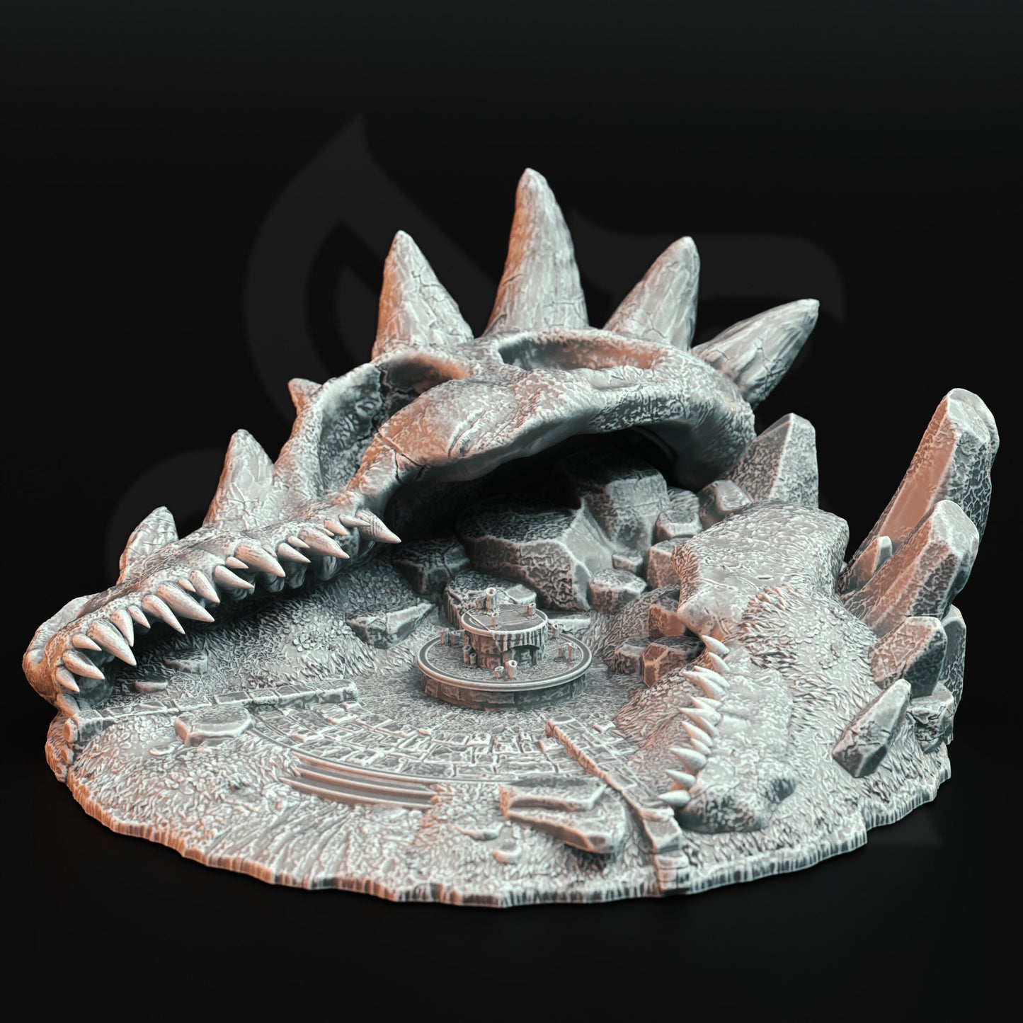 Dragon Altar Terrain Set - Grave of Cazarion 220mm Base figure print 3d 12k miniature Gift Idea | Dungeons and Dragons | Tabletop | DM Stash