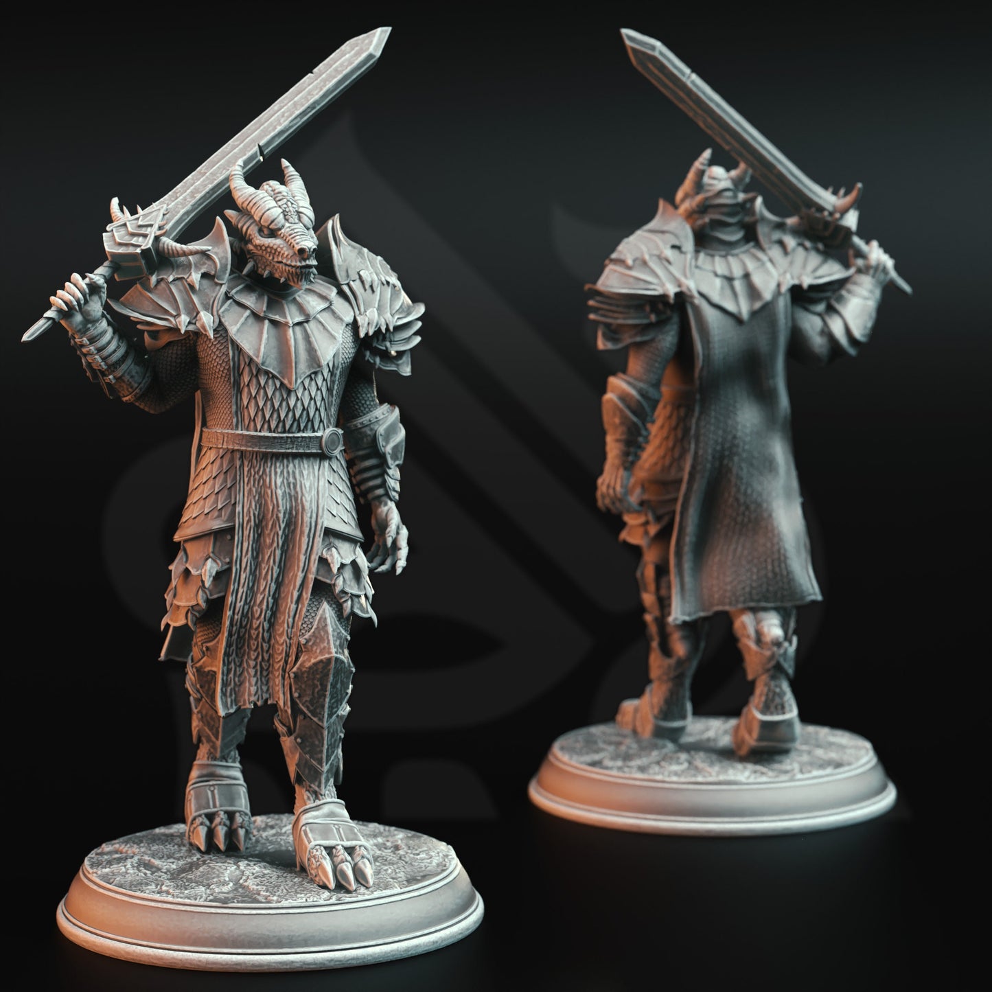 Dragonborn Warriors - Dragon Knight Squad (3 Variants) figure print 3d 12k miniature Gift Idea | Dungeons & Dragons | Tabletop | DM Stash