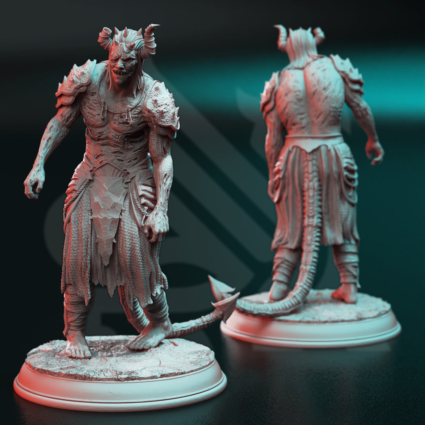 Tiefling Devil Servants Pack  The Converted (3 Variants) Figure + Base print 3d 12k miniature Gift Idea Dungeons & Dragons Tabletop DM Stash