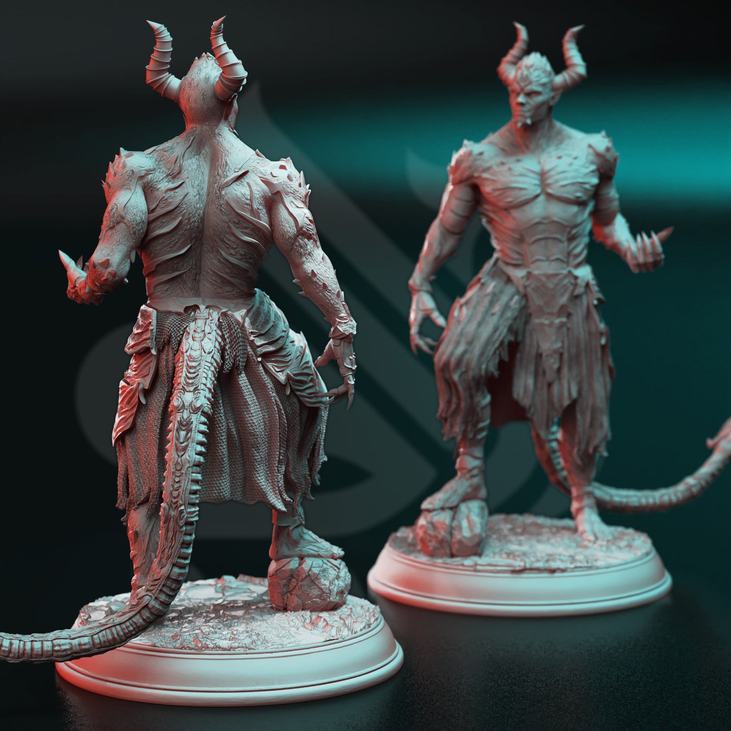 Tiefling Devil Servants Pack  The Converted (3 Variants) Figure + Base print 3d 12k miniature Gift Idea Dungeons & Dragons Tabletop DM Stash