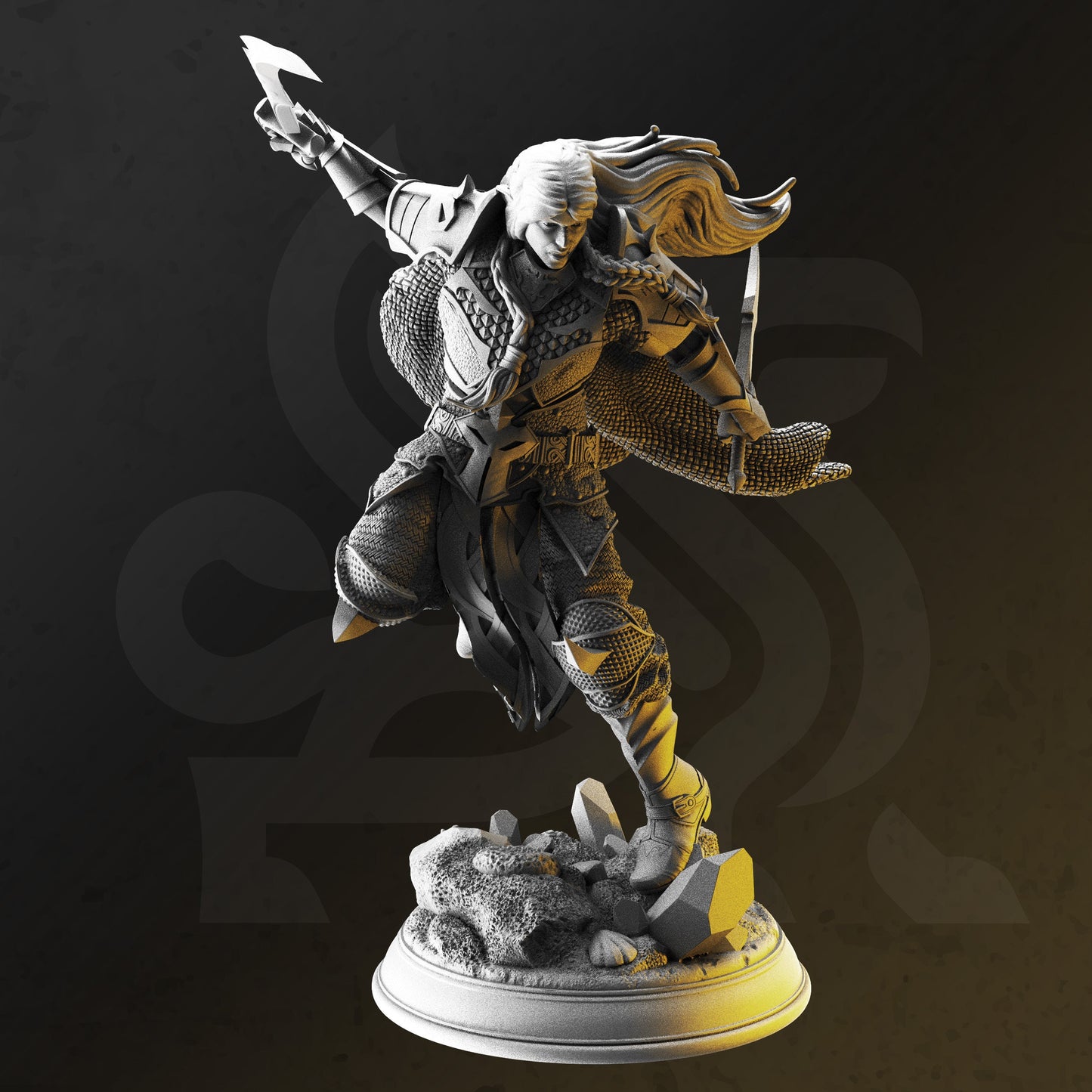 Drow Underdark Ranger - Xandir Dagger Warrior Figure + Base print 3d 12k miniature Gift Idea mini | Dungeons & Dragons | Tabletop | DM Stash