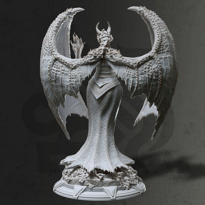 Dragon Warlock - Tharvaya Warrior Figure + Base print 3d 12k miniature Gift Idea mini |Dungeons & Dragons | Tabletop | DM Stash