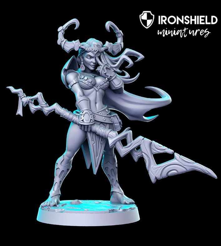 Caller of Loss - demon lady for dnd figure print 3d miniature miniatures | Gift Idea | Dungeons and Dragons | Tabletop | RN Estudio