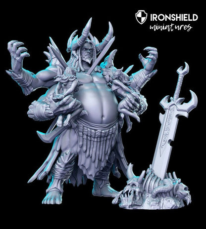 Kujla Warchief - god of chaos for dnd figure print 3d miniature miniatures | Gift Idea | Dungeons and Dragons | Tabletop | RN Estudio