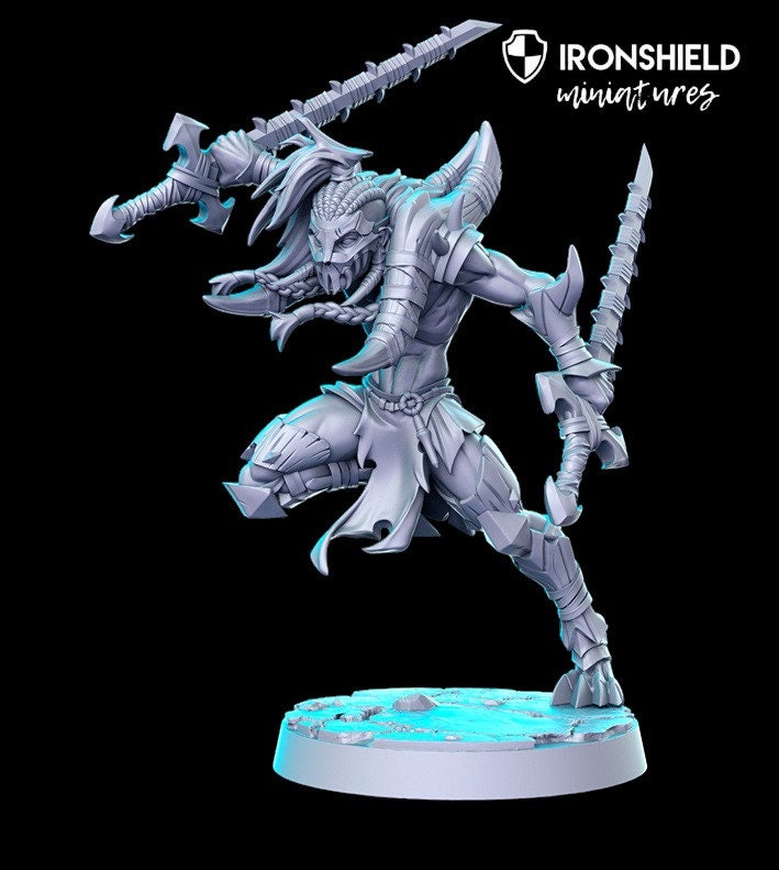 Kujla Berserker - undead warrior for dnd figure print 3d miniature miniatures | Gift Idea | Dungeons and Dragons | Tabletop | RN Estudio