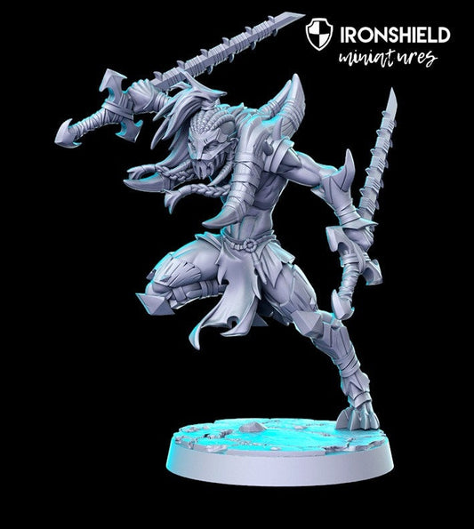 Kujla Berserker - undead warrior for dnd figure print 3d miniature miniatures | Gift Idea | Dungeons and Dragons | Tabletop | RN Estudio