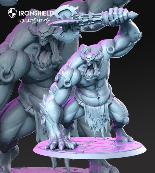 Pyropheme Cyclop mutant wild ogr detailed mini for dnd figure print 3d resin 12k 32mm miniatures Gift Idea | Dungeons and Dragons | Tabletop