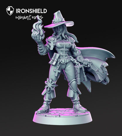 Salome - Female vampire hunter detailed mini for dnd figure print 3d resin 12k 32mm miniatures Gift Idea | Dungeons and Dragons | Tabletop