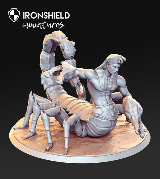 Horathi Scorpio warrior with kopesh Egyptian god mini for dnd figure print 3d 32mm miniatures Gift Idea | Dungeons and Dragons | Tabletop