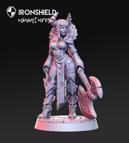 Soraya - Demon evil girl from Hades  detailed mini for dnd figure print 3d 32mm 12k miniatures Gift Idea | Dungeons and Dragons | Tabletop