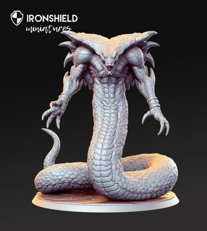 Vipeerath- Snake Lizard King Egyptian god detailed mini for dnd figure print 3d 12k miniatures Gift Idea | Dungeons and Dragons | Tabletop