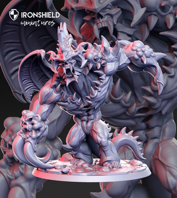 Zarrn - Chaos Demon monster destroyer mini for dnd figure print 3d 12k miniature 32mm miniatures Gift Idea | Dungeons and Dragons | Tabletop