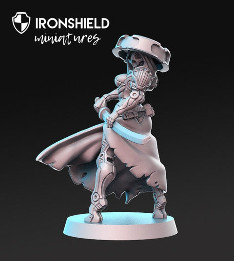 Akane - From Wasteland Creepy Robo Samurai mini for dnd figure print 3d 12k miniature miniatures Gift Idea | Dungeons and Dragons | Tabletop
