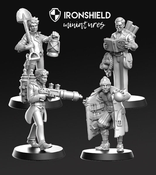 Arcane Explorers Set Investigators treasure hunters detailed mini for dnd figure print 3d resin 12k miniatures figures Dungeons and Dragons