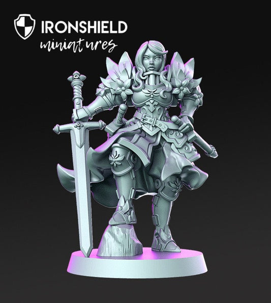 Angeline - Female Paladin Faulty mini for dnd figure print 3d 12k miniature miniatures Gift Idea | Dungeons and Dragons | Tabletop